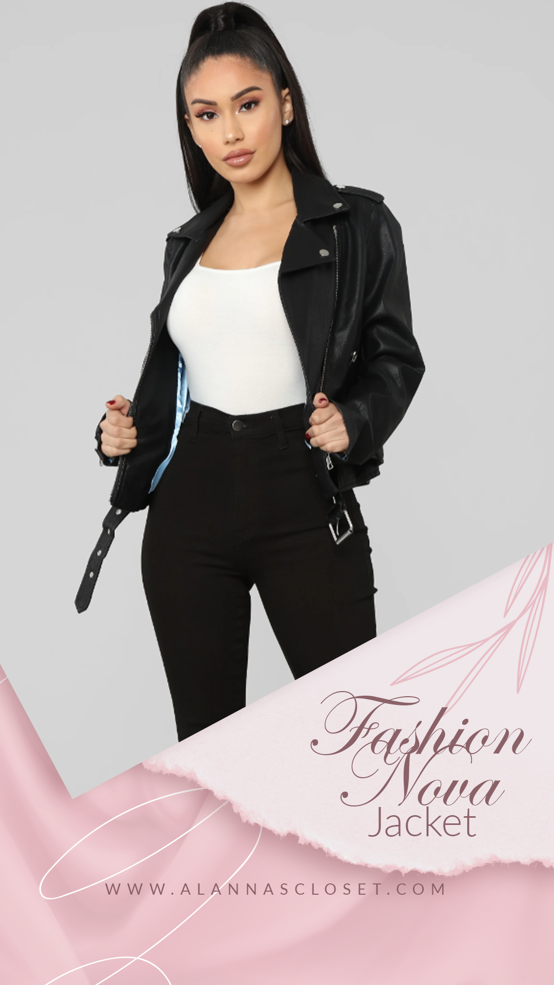 Araxie Vegan Leather Jacket - Black